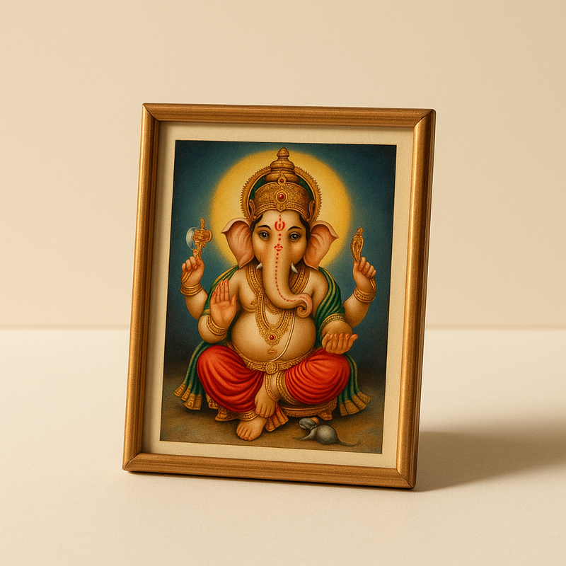 Ganesha devotional photo frame